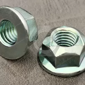 Hexagon nut with flange