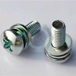 Pan head screw with washers